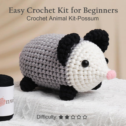 Dasonwin Crochet Kit for Beginners Adults & Kids, Learn to Crochet Step-by-Step with Video Tutorials, Easy Amigurumi Animal DIY Craft Kit, Complete Starter Set,Gift for Women & Teens