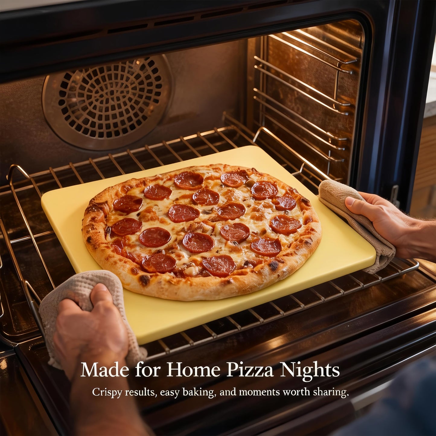 LUNVARION Pizza Stone 15×12 Inch Rectangular, Baking Stone for Oven & Grill – Premium Cordierite Heat-Resistant Pizza Baking Stone for Crispy Crust, Pizza, Bread, Baking & BBQ
