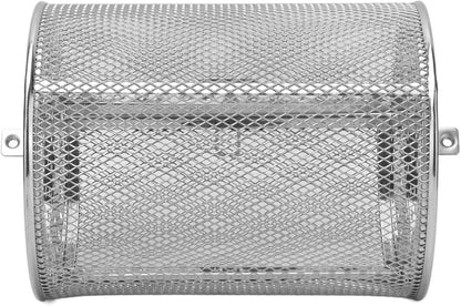 Stainless Steel Rotisserie Basket, 360 Degree Rotatable Oven Cage for Baking Nuts BBQ Roaster Tool