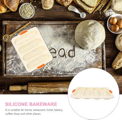 PRETYZOOM Silicone Baguette Mold, Non-stick French Bread Baking Pan, Household Bread Mould, Multipurpose Baking Tool