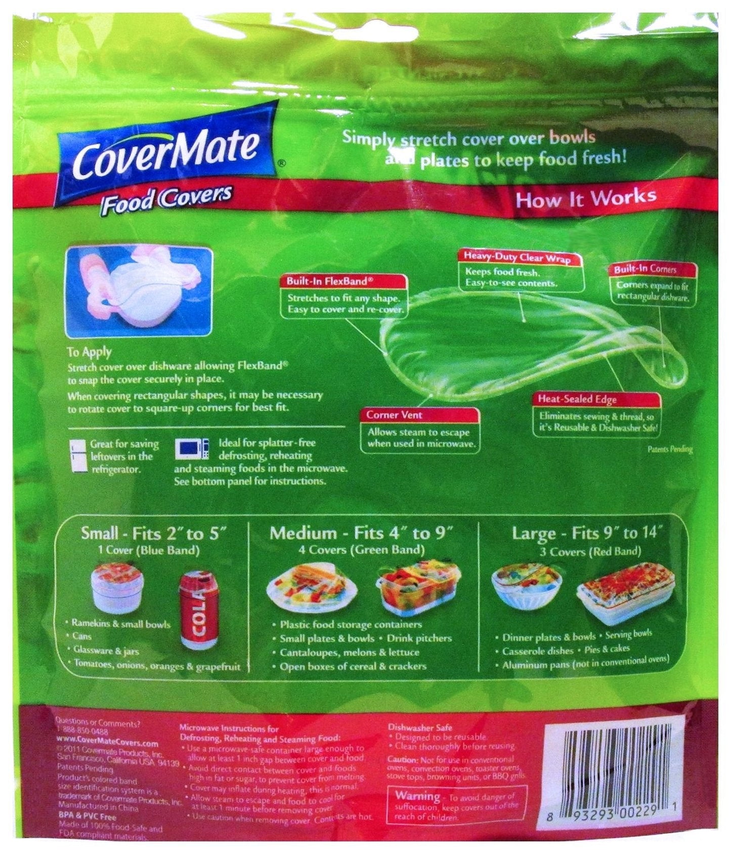 CoverMate Stretch-to-Fit Food Covers