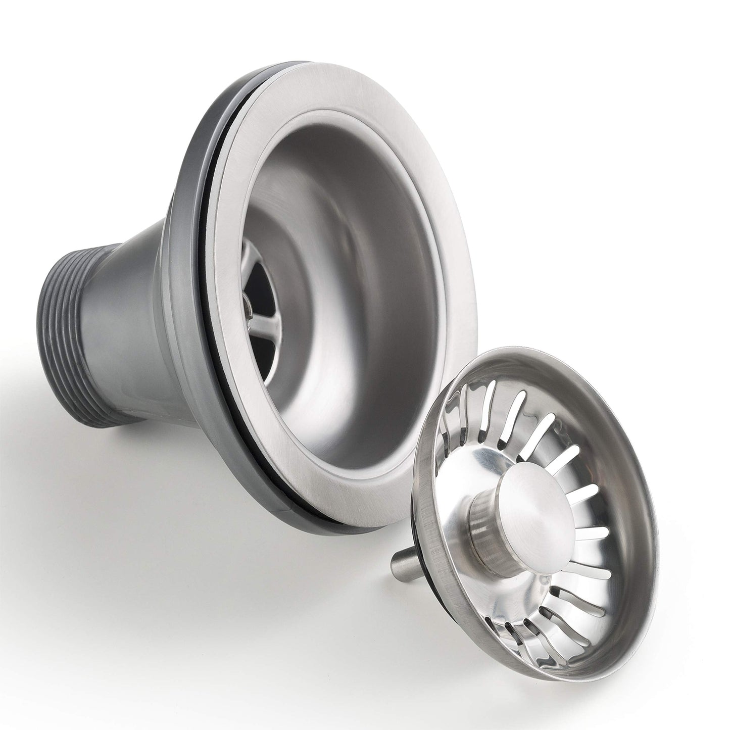 Kraus Kitchen Sink Stainless Steel Drain Assembly with Strainer, Fits Standard 3.5 in. or 4 in. Drain Openings