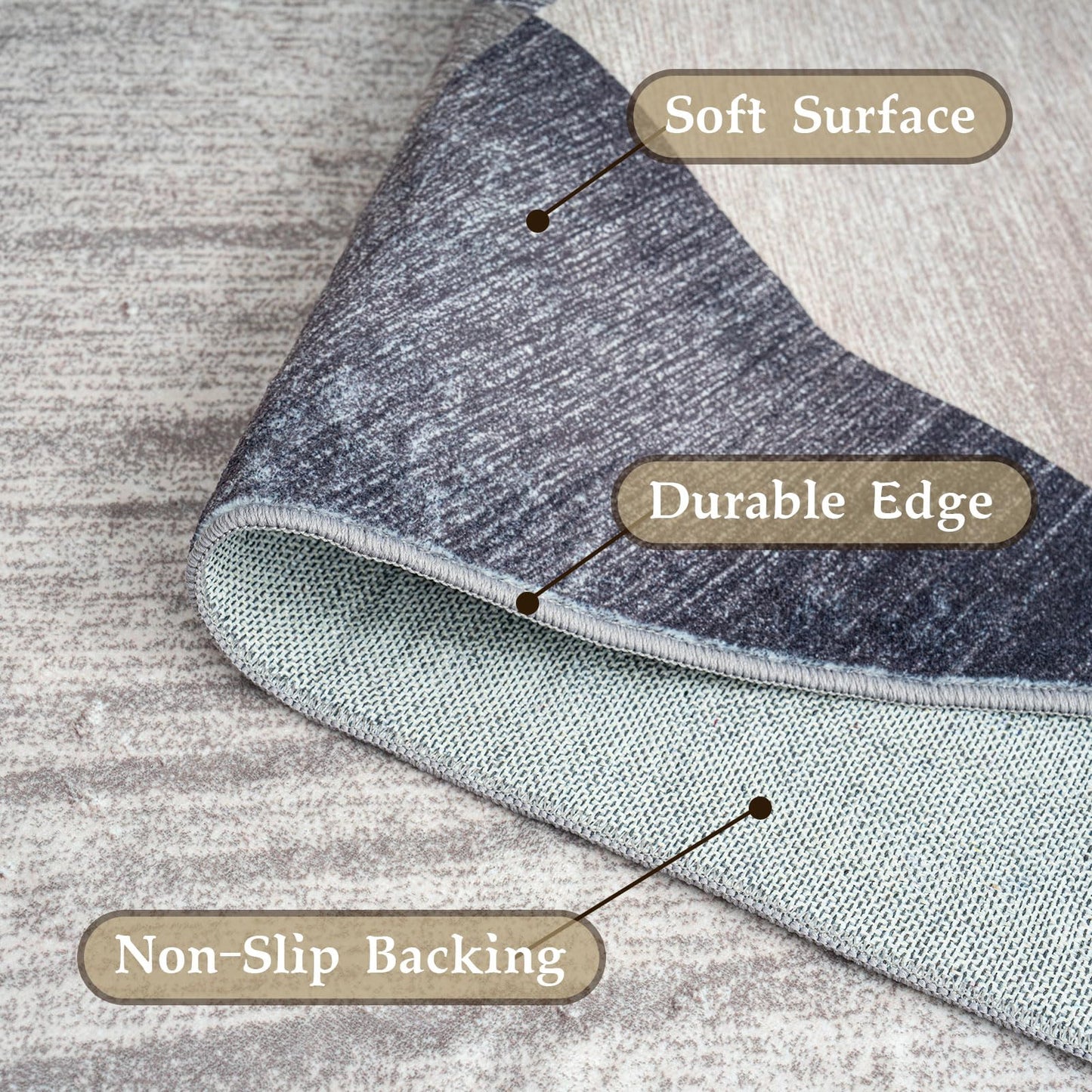 HOMFINE Modern Geometric Area Rug – Machine Washable & Non Slip, Soft Non Shedding Rug for Living Room and Bedroom - Green, 10'x14'