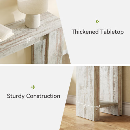 LITTLE TREE 70.9-Inch Entryway Table, Long Narrow Farmhouse Sofa Console Table for Living Room, Hallway