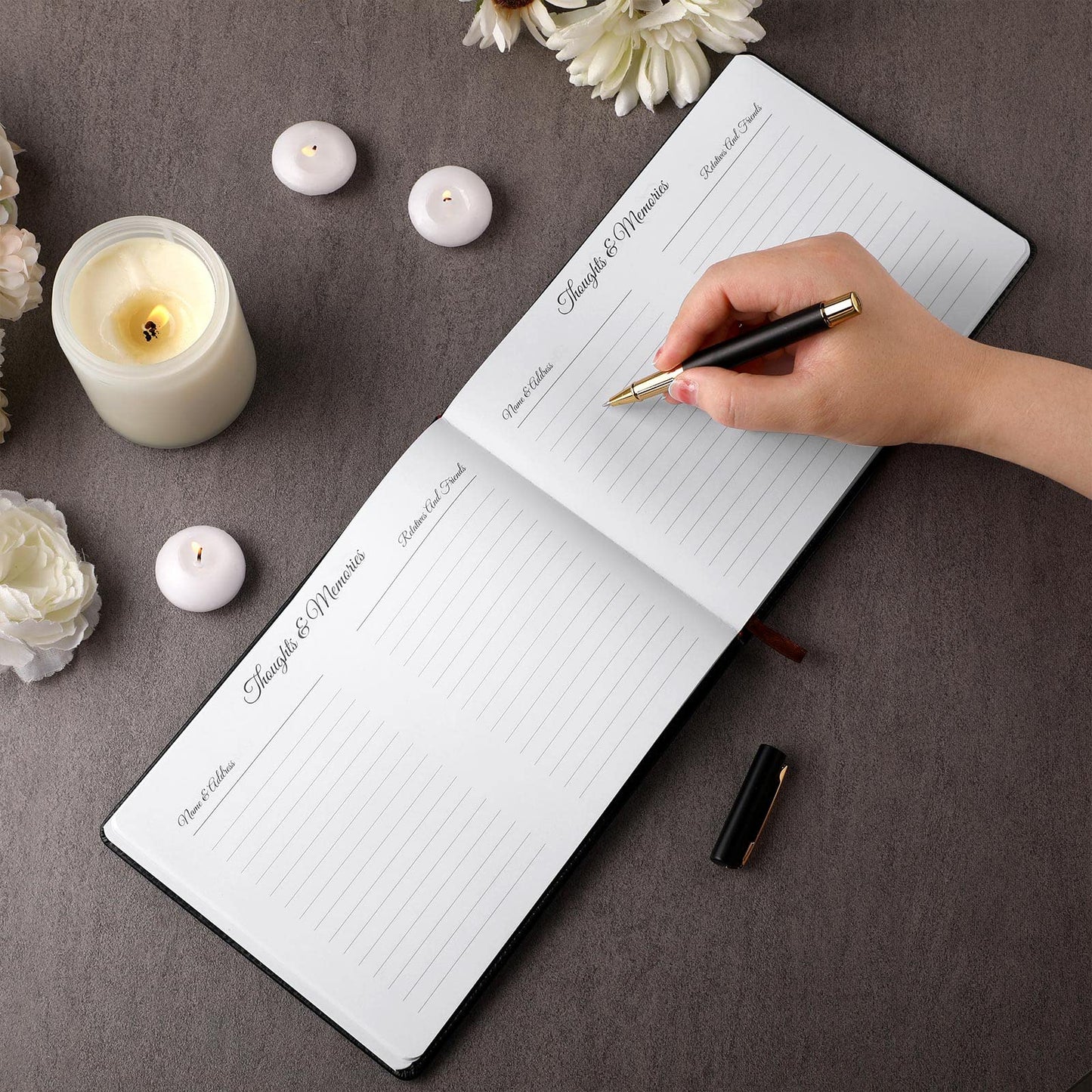 Yingzhao Funeral Guest Book for Memorial Service in Loving Memory Guest Book with Pen 144 Pages Cardinal Celebration of Life Party Supplies Funeral Sign in Books for Guests
