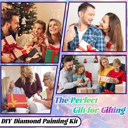 WEMEON Cat Diamond Art Painting Kits for Kids with Frame, Diamond Art for Kids Ages 4-8-12, Package for Gift and Home Wall Decor(7x7inch)
