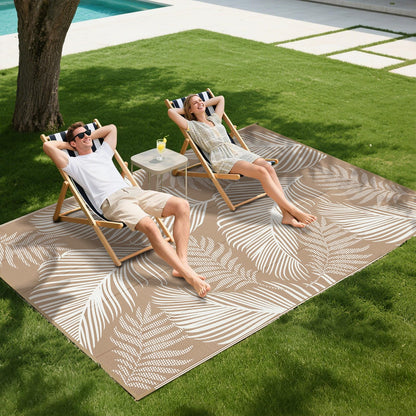 Pauwer Outdoor Rug 5'x8' Waterproof for Patios, Reversible Plastic Straw Rug, Indoor Outdoor Area Carpet RV Mat, Patio Camping Mats for RV, Picnic, Backyard, Deck, Balcony, Porch