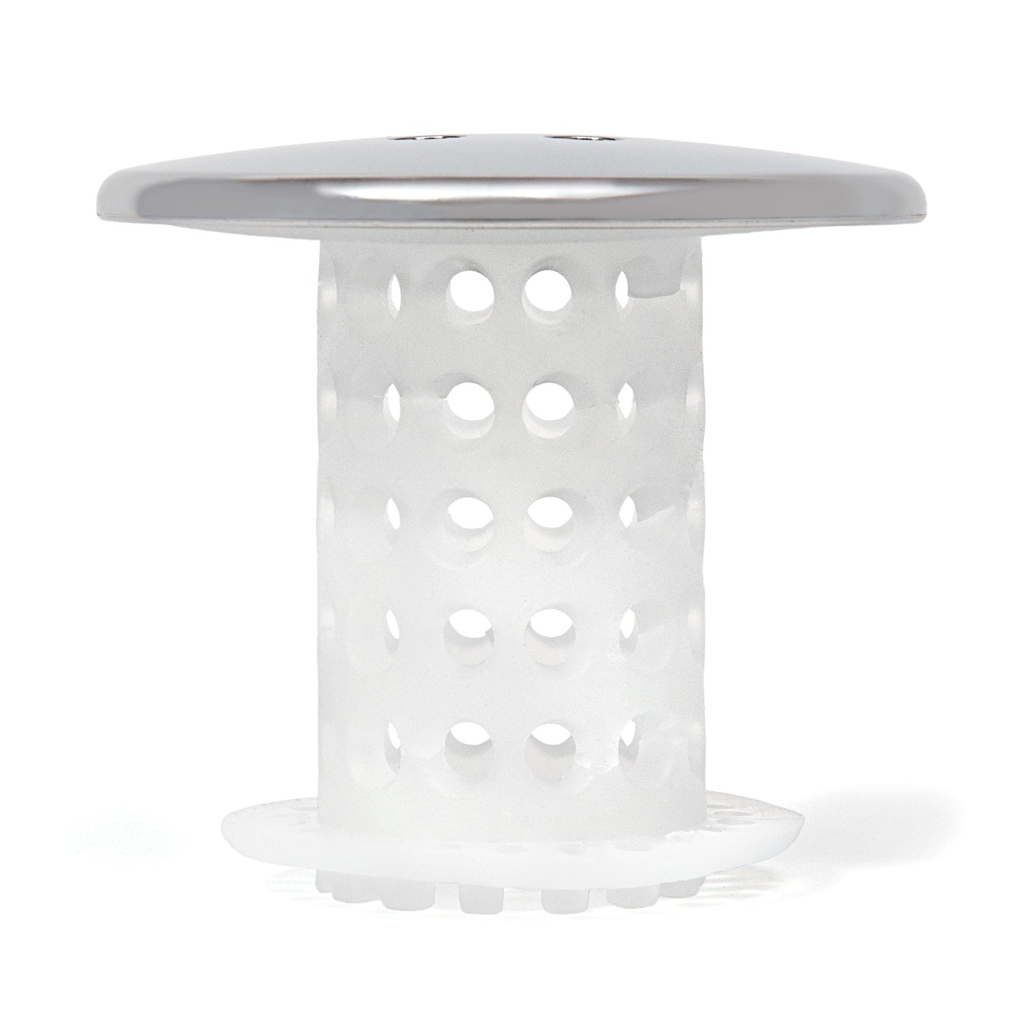 TubShroom Bathtub Drain Protector and Hair Catcher - 2 Pack, Chrome - Fits 1.5" - 1.75" Bathtub and Shower Drains