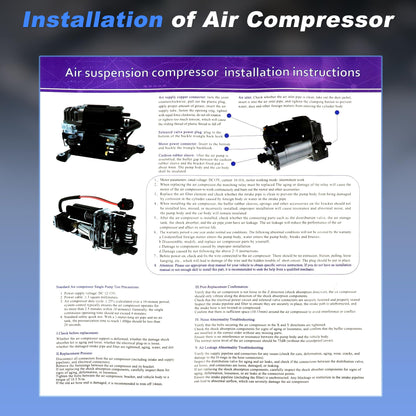 Motoforti Air Suspension Compressor Pump for Ford Expedition for Lincoln Navigator 2007-2018 7L1Z-5319-AE Air Ride Compressor Level Control with Bracket 949-202 7L1Z-5319-A