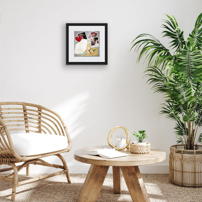 Americanflat 12x12 Shadow Box Frame with Shatter-Resistant Glass - Use as 10x10 Frame with Mat or 12x12 Without Mat - Silhouette Collection - Black with Soft Felt Back
