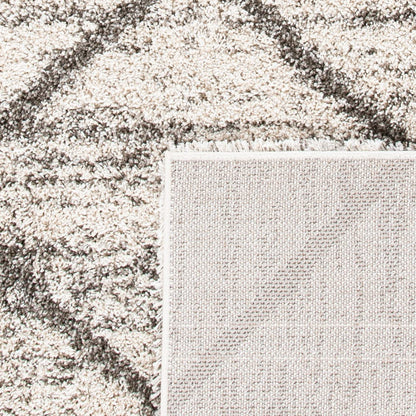 SAFAVIEH Hudson Shag Collection Area Rug - 10' x 14', Grey & Beige, Modern Trellis Design, Non-Shedding & Easy Care, 2-inch Thick Ideal for High Traffic Areas in Living Room, Bedroom (SGH281J)