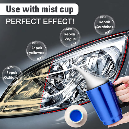 200ML Headlight Restoration Liquid - Automobile Lens Polish Repair Fluid for Headlight Yellowing, Haze, and Scratches
