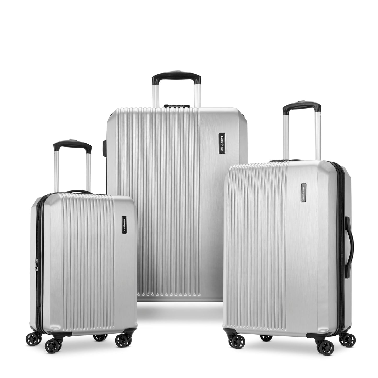 Samsonite Alliance SE Hardside Luggage with Spinner Wheels, Lightweight, 3PC SET (CO/MED/LG) SPINNER, SILVER
