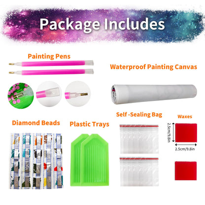 JATOK Abstract Large Diamond Painting Kits for Adults (27.6 x 15.7 inch), 5D Diamond Art Full Round Drill DIY Embroidery Pictures Arts Paint by Number Kits for Home Wall Decor