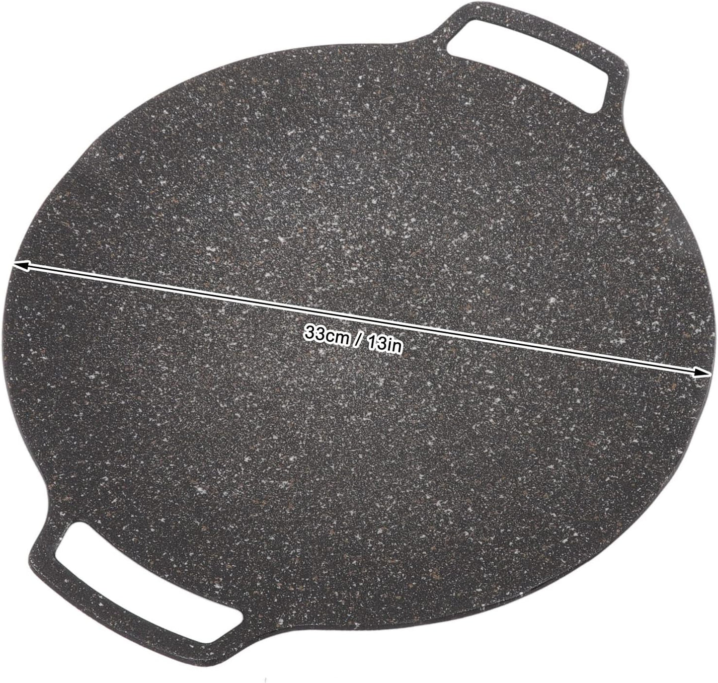 Korean Griddle Pan, Non-Stick Circular Frying Pan for Home Outdoor Stove, BBQ Plate (Universal Model 33cm)