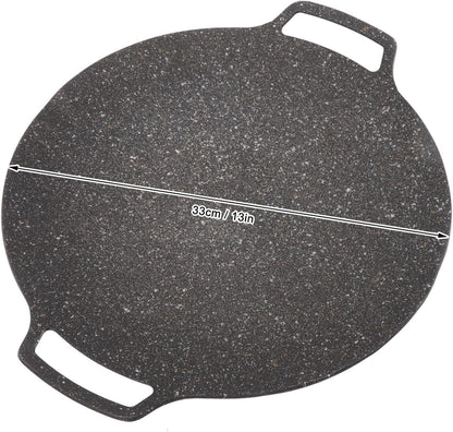 Korean Griddle Pan, Non-Stick Circular Frying Pan for Home Outdoor Stove, BBQ Plate (Universal Model 33cm)