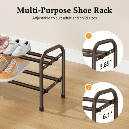 2 Closet, 28 42, Closet, 12 Gewudraw Tier Shoe Organizer, Shoe Rack for Metal Shelf Can Expandable to for Bedroom