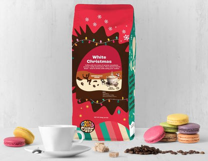 Crazy Cups Flavored Ground Christmas Coffee, White Christmas Coffee in 10 oz Bag, For Brewing Flavored Hot or Iced, (Pack of 1)
