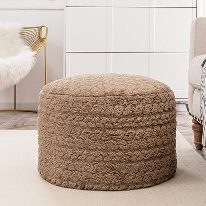 20x14 Inch Asuprui Unstuffed Ottoman Pouf Cover Lightweight Foot Rest, Floor Bean Bag Chair, Storage Pouf for Living