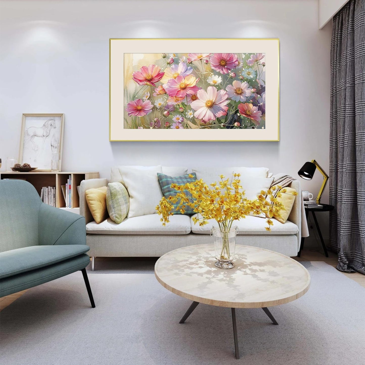JOOZ Large Diamond Painting Kits for Adults - DIY 5D Flowers Diamond Art Kits for Adults, Full Drill Flowers Diamond Art Painting, Gem Art Kits for Home Wall Decor (27.5 X 15.7 Inch)