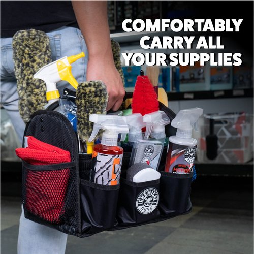 Chemical Guys Quick Load Collapsible Detailing Car Caddy Organizer & Storage – Portable Wash and Garage Organizer for Supplies, Tools and Accessories – Durable Black Design for Cars, Trucks & Home