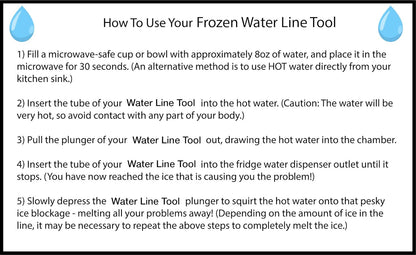 Frozen Water Line Tool - 36" to Quickly Unfreeze Refrigerator Water Dispenser – Thaw Frozen Line in Minutes