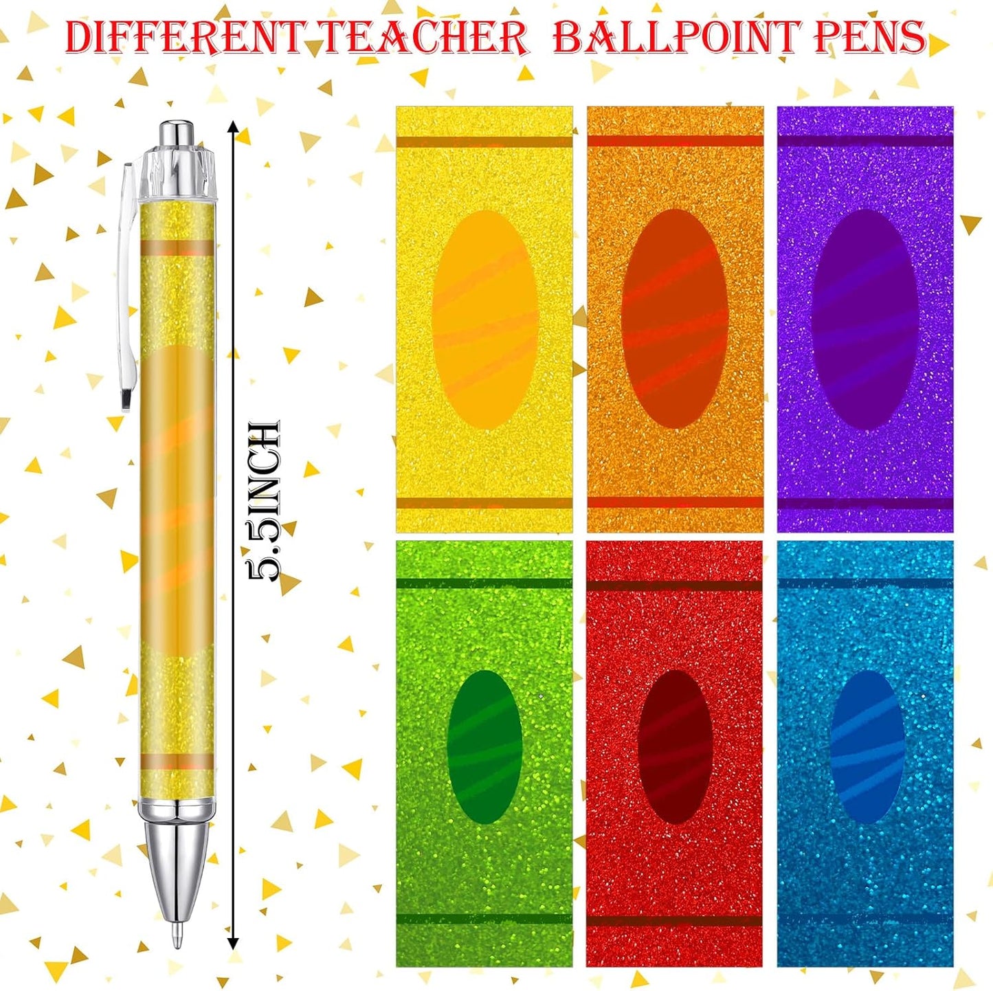 12 Set 24oz Skylety Teacher Appreciation Gift Bulk Include Reusable Pencil Plastic Coffee Cup with Lid Straw Graduation
