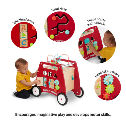 Radio Flyer Deluxe Push & Play Cube Walker, Walker Toy for Ages 1-3