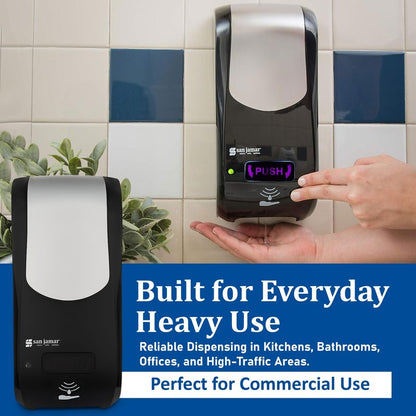 San Jamar Rely SH970BKSS Hybrid Foam Soap Dispenser, Black/Stainless Look