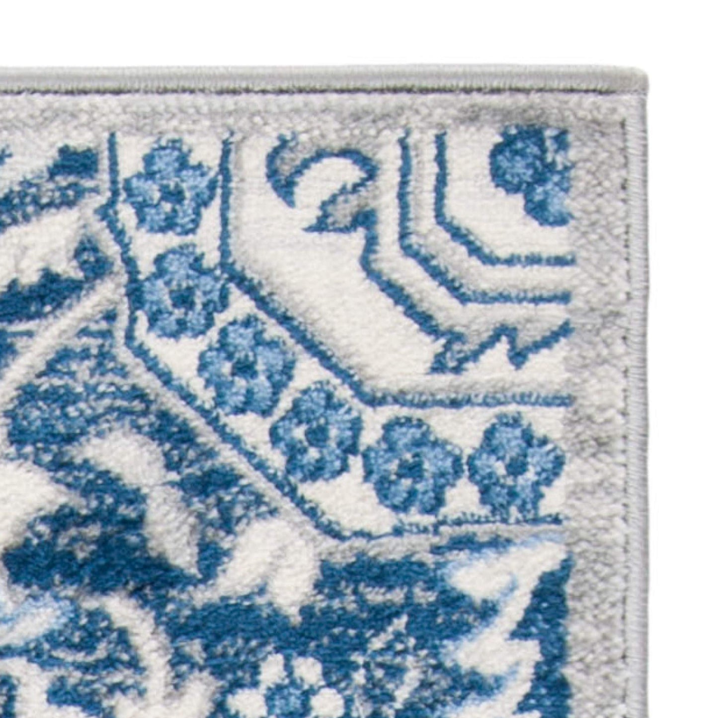 SAFAVIEH Brentwood Collection 10' x 13' Cream/Blue BNT816D Oriental Medallion Non-Shedding Living Room Bedroom Dining Home Office Area Rug