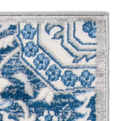 SAFAVIEH Brentwood Collection 10' x 13' Cream/Blue BNT816D Oriental Medallion Non-Shedding Living Room Bedroom Dining Home Office Area Rug