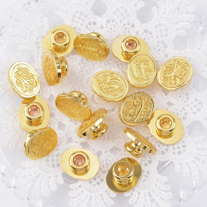 HICOHAND Alphabet Wax Seal Stamp Kit, 26 Letters A-Z Sealing Stamp Vintage Brass Seal Head for Wedding Party Invitation, Envelope, Gift Wrap, Valentine's Day Card