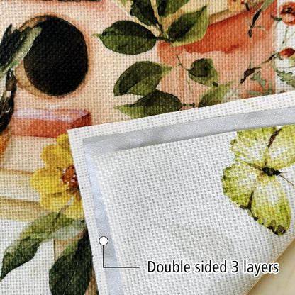 Welcome Floral Bird Garden Flag, 12x18 Inch Double Sided for Outdoor Yard Home Decoration
