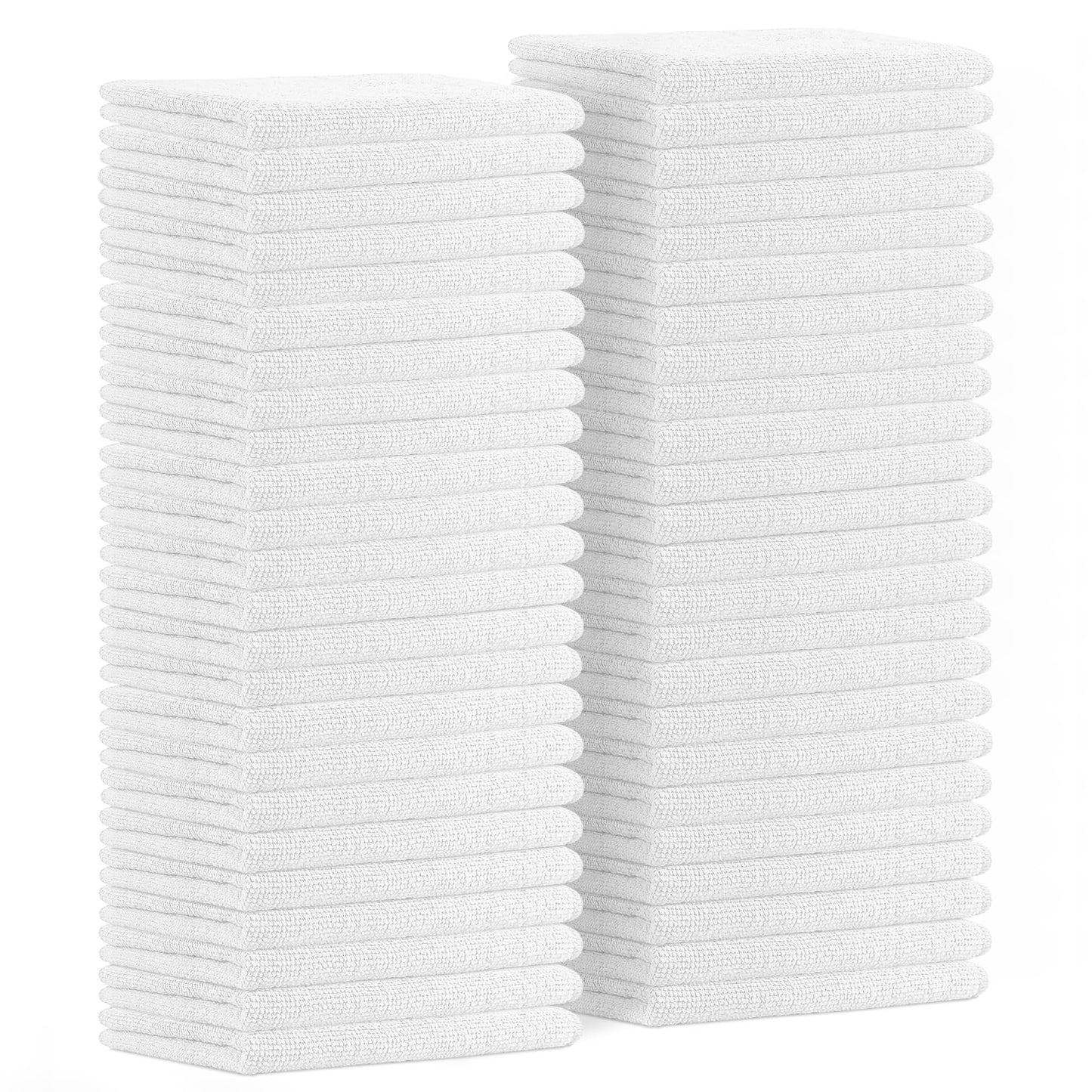 Avalon Towels Microfiber Cleaning Cloths (Value Pack of 48) - Size 16 x 16 Inches, Highly Absorbent Cleaning Rags, Lint Free, Reusable and Washable, Microfiber Towels for Cars