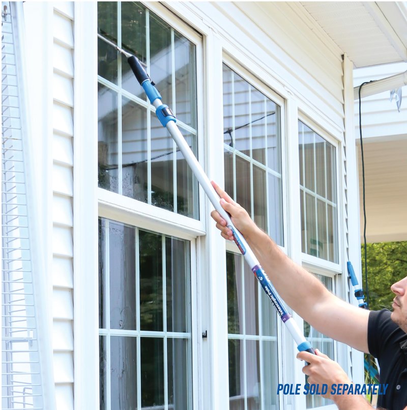 Unger Connect and Clean 16” Performance Window and Glass Cleaning Squeegee with Replacement Rubber, Cleaning Supplies, Heavy Duty Household Cleaner Tools with Streak-Free Results