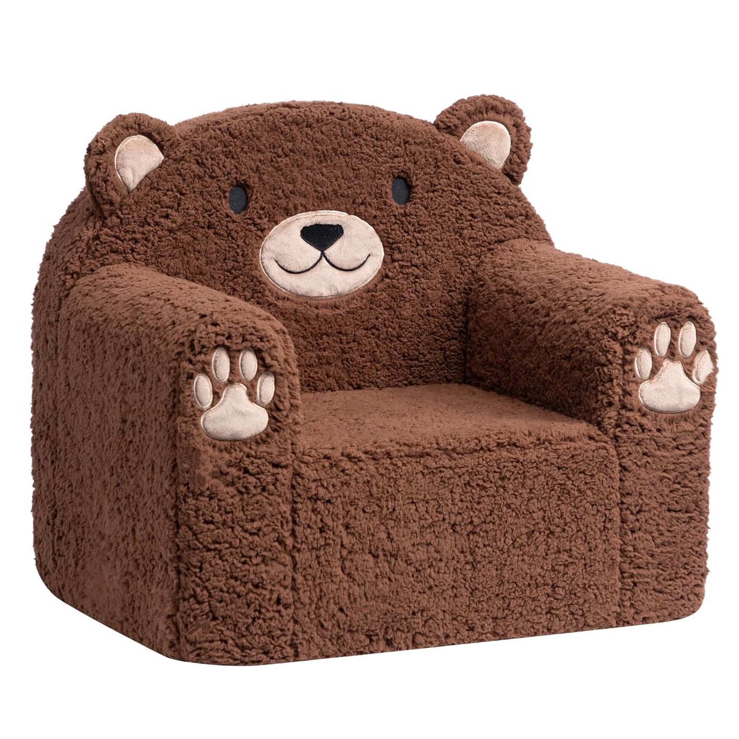 1-6, ALIMORDEN Animal Kids Chair,Sherpa Soft Kids Chair with Washable Cover, Comfy Kids Armchair for Toddlers Ages