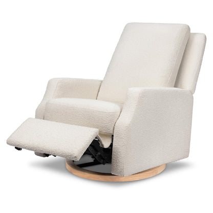 Namesake Crewe Glider Recliner Nursery Chair - GREENGUARD Gold & Certi-PUR US Certified Rocker Recliner - Glider Rocking Chair for Nursery & Living Room - Electronic, 270° Swivel, Ivory Boucle