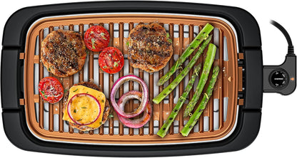 Chefman Smokeless Indoor Electric Grill, Extra Large Nonstick Table Top Grill with Adjustable Temperature Control