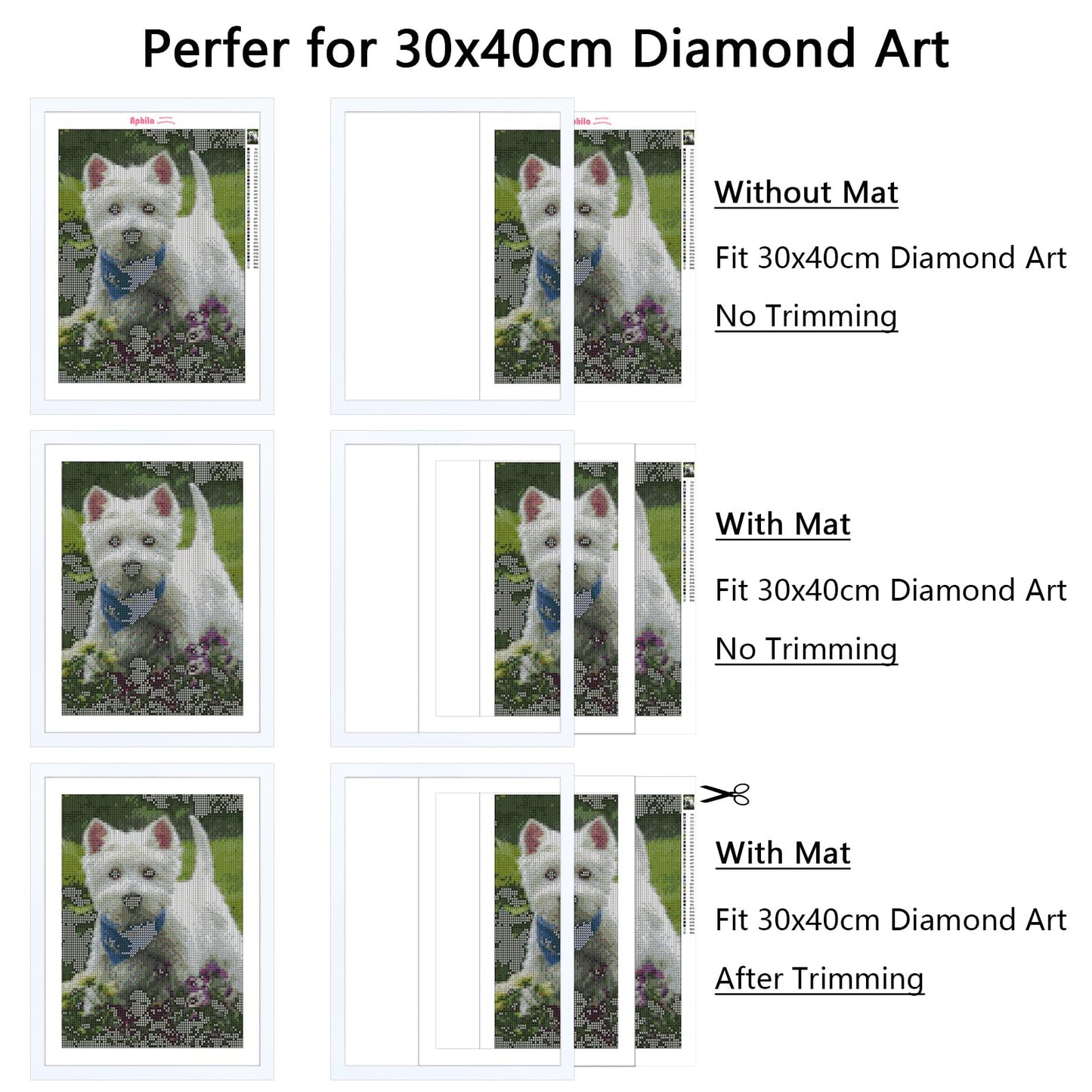 2 Pack 12x16 Picture Frame White, Solid Wood Diamond Art Painting Frames 30x40cm, Display Pictures 10x14 with Mat or 12 x 16 Without Mat, 16x12 Frame for Photos Posters Prints Artworks, Wall Hanging