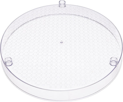2 12" Amazon Basics Tier Lazy Susan Turntable Organizer for Condiments, Diameter, Clear