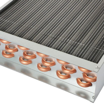 12 x 15 Heat Exchanger Water To Air, Copper Ports for Outdoor Wood Furnaces, Residential Heating and Cooling, and Forced Air Heating