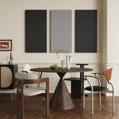 SMARTSTANDARD 4 PCS Acoustic Wall Panels, 2" Thick 47.2" x 23.6" Fiberglass Soundproof Wall Panels with Hanging System for Studios Home Theater Office Meeting Room, Black
