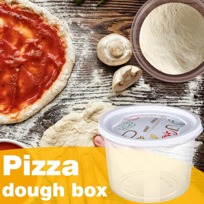 Pizza Dough Proofing Box, Set of 12 Stackable Containers with Lid for Family Size Dough