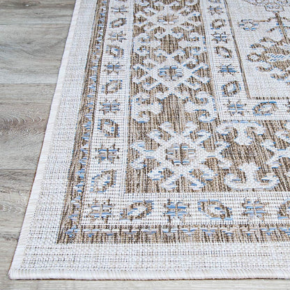 Couristan Charm Woodburn Indoor/Outdoor Area Rug, Ivory-Sand, 2'2" x 4'3"