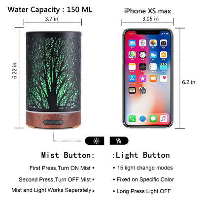 Essential Oils Diffuser,Aromatherapy Diffuser,Birthday for Women Mom Grandma,Metal Cool Mist Humidifier with 7 Colors Lights Waterless Auto Off Air Diffusers (Dragonfly)