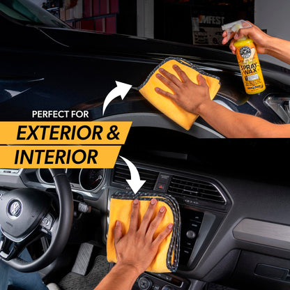 Chemical Guys Professional Grade Premium Microfiber Towels for Cars, Gold, 16" x 16", Ultra-Soft and Scratch-Free Car Detailing Cloths for Trucks, Motorcycles, and More - 12 Pack