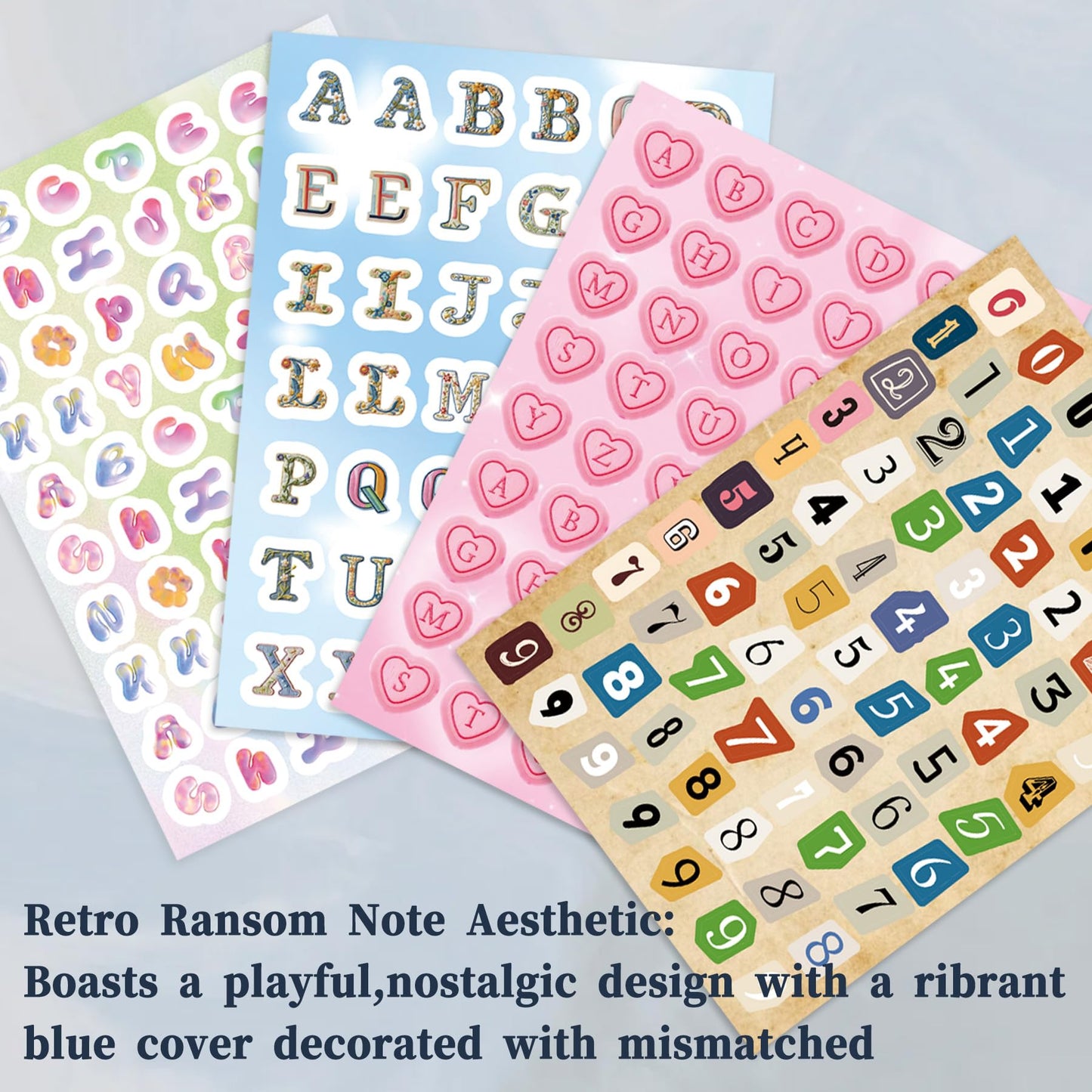 3000+ Pcs Alphabet & Number Letter Stickers for Scrapbooking & Journaling, Vinyl Adhesive Sticker Letters for Scrapbook Supplies, DIY Crafts, Decorative Projects & Personalization