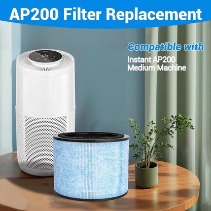 AP200 Filter Replacement, Compatible with In-stant AP200 Air Purifier, 3-in-1 H13 Grade True HEPA Filter & Activated Carbon Fil-ter, Compare to F200 Filter, 2 Pack