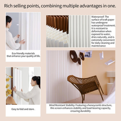 Folding Room Divider – Adjustable Privacy Screen Panel, Portable Freestanding Wall Partition for Home Office, Dorm, Studio & Exhibition(White)-20