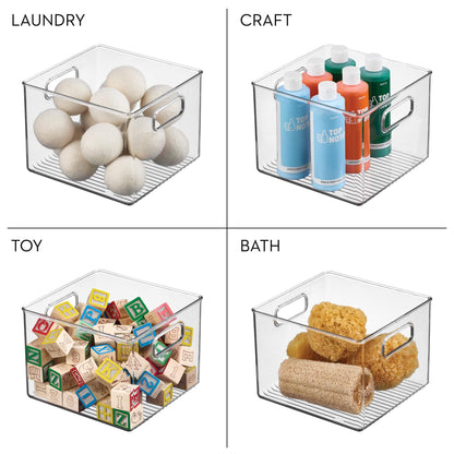 iDesign Pantry Storage Bin with Handles for Kitchen Cabinets or Fridge - Clear - Made in USA
